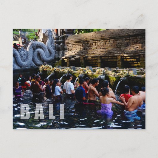 Tirta Empul Temple in Bali, Indonesië Briefkaart (Voorkant)