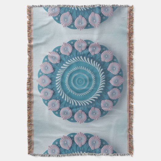 Tirta Spiral Mandala Deken (Voorkant Verticaal)