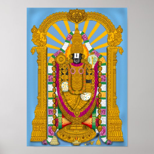 Tirupati Balaji Poster for Home & Wall Decor (Voorkant)