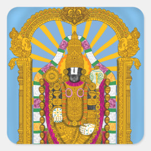 Tirupati Balaji-stickers voor dagelijks gebruik Vierkante Sticker