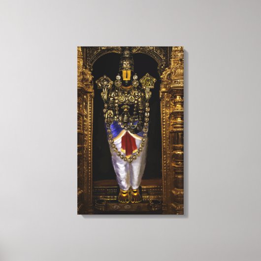 Tirupati Venkateshwara Swamy Canvas Muurkunst (Voorkant)