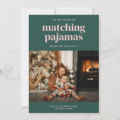 'Tis Cute Matching Pyjama Seizoen Eén Fotokaart Feestdagenkaart (Voorkant)