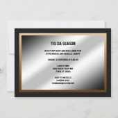 Tis Da Season Black Gold Fleur de Lis Party Kaart (Achterkant)