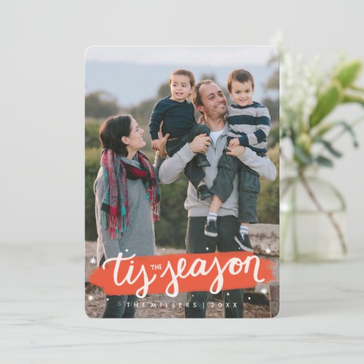 Tis de Kaart van de Foto van de Vakantie van de (Staand voorkant)