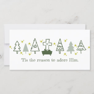 TIS DE REDEN Christelijke Geboorte Kerstmis Kaart