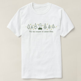 TIS DE REDEN Christelijke Kerstmis Geboorte Wit T-shirt