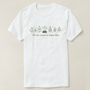 TIS DE REDEN Christelijke Kerstmis Geboorte Wit T-shirt