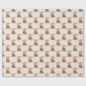 Tis de Season 50's Santa Christmas Wrapping Paper Cadeaupapier (Vlak)