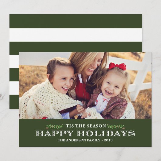 "TIS DE SEASON CLASSIS | HOLIDAIRE FOTOKAART FEESTDAGENKAART (Voorkant / Achterkant)