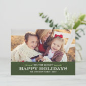 "TIS DE SEASON CLASSIS | HOLIDAIRE FOTOKAART FEESTDAGENKAART (Staand voorkant)