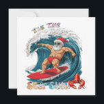 Tis De Zee-Zon - Surfende Kerstman Feestdagenkaart<br><div class="desc">Tis De Zee-Zon - Surfende Kerstman</div>