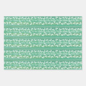 'Tis het seizoen Blauwgroen Waterverf & Holly Holi Inpakpapier Vel (Voorkant)