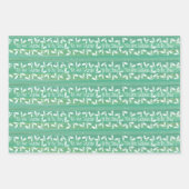 'Tis het seizoen Blauwgroen Waterverf & Holly Holi Inpakpapier Vel (Voorkant 3)