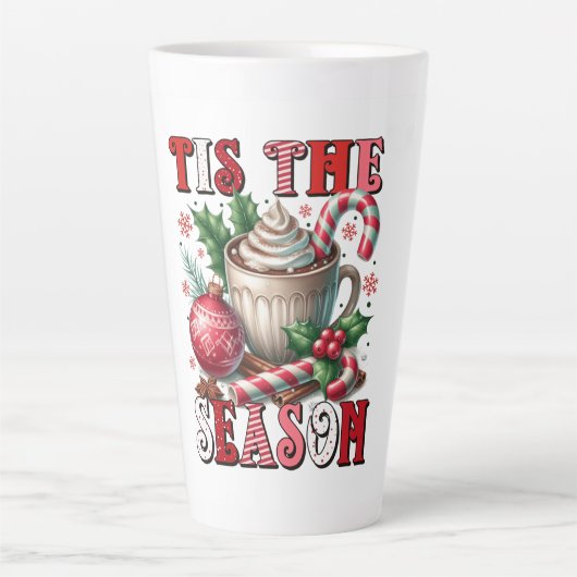 ’Tis het Seizoen – Candy Cane Cocoa & Kerstvreugde Latte Mok (Voorkant)