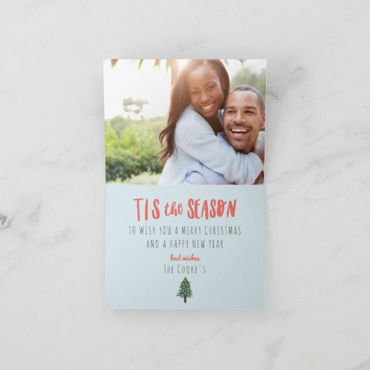 Tis het seizoen feestdagen kaart (Binnen)