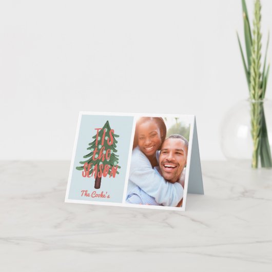 Tis het seizoen feestdagen kaart (Voorkant)