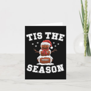 Tis Het Seizoen Football Kerstman Hoed Kaart