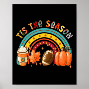 Tis 'Het seizoen Football pompoen kruiden herfst d Poster