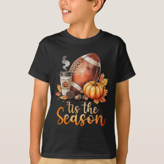 Tis Het Seizoen Football Pompoen Spice Herfst Herf T-shirt