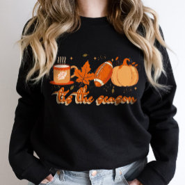 Tis het seizoen Football Pumpkin Herfst Sweatshirt