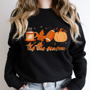 Tis het seizoen Football Pumpkin Herfst Sweatshirt
