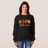 Tis het seizoen Football Pumpkin Herfst Sweatshirt (Voorkant volledig)