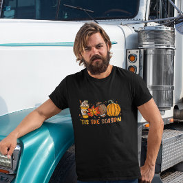 Tis het seizoen Football Pumpkin Herfst T-shirt