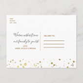 TIS HET SEIZOEN Gold Splatter Modern Vakantie Foto Feestdagenkaart (Achterkant)