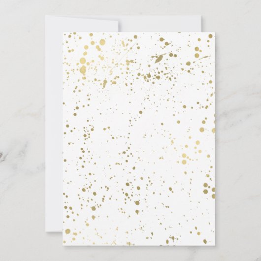 TIS HET SEIZOEN Gold Splatter Modern Vakantie Foto Kaart (Achterkant)