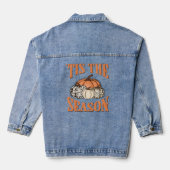'Tis het seizoen Herfst Pumpkins Western Denim Jac Denim Jacket (Achterkant)