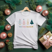 "'Tis Het Seizoen" Kerstboom Doodles Feestdagen T-shirt