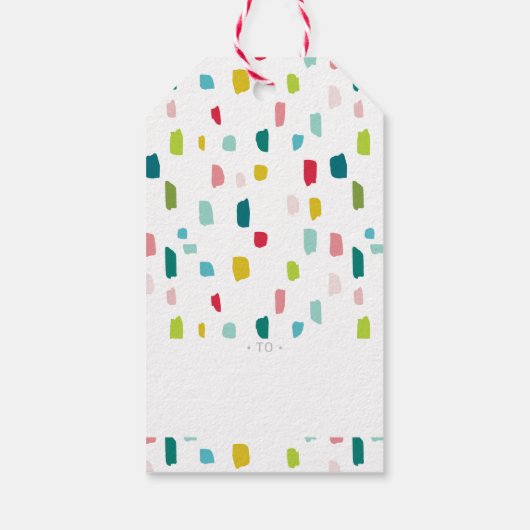 TIS HET SEIZOEN KERSTCADEAU Bold Red bauble Cadeaulabel (Achterkant)