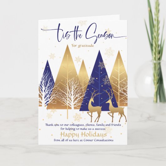 'Tis het Seizoen Koninklijk Blauw Gestileerd Zakel (Voorkant)