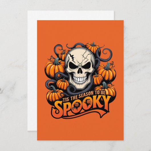 'Tis Het Seizoen Om Griezelig Te Zijn Feestdagenkaart (Voorkant / Achterkant)