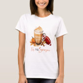 Tis het seizoen Pompoen Spice Football Herfst Herf T-shirt (Voorkant)