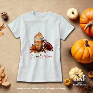 Tis het seizoen Pompoen Spice Football Herfst Herf T-shirt