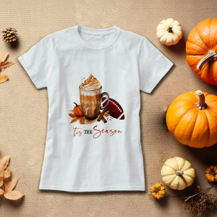 Tis het seizoen Pompoen Spice Football Herfst Herf T-shirt