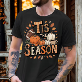 'TIS HET SEIZOEN Pompoenen en Football T-shirt
