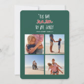 'tis het seizoen vier foto vakantie kerstkaart (Voorkant)