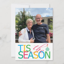 Tis het Seizoen Vlakke Kerstkaart