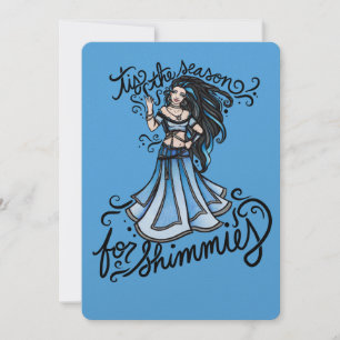 'tis het seizoen voor shimmies feestdagenkaart