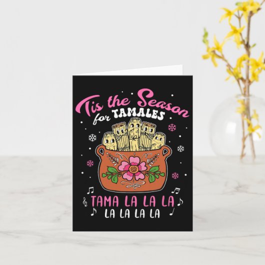  Tis het seizoen voor Tamales Christmas Mexic Kaart (Gele Bloem)