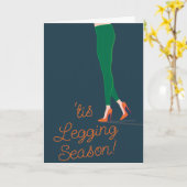 'tis Legging Seizoen Vakantie Kaart (Gele Bloem)