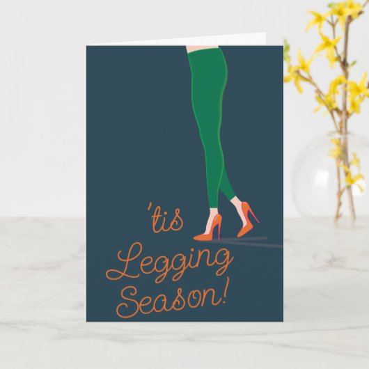 'tis Legging Seizoen Vakantie Kaart (Gele Bloem)