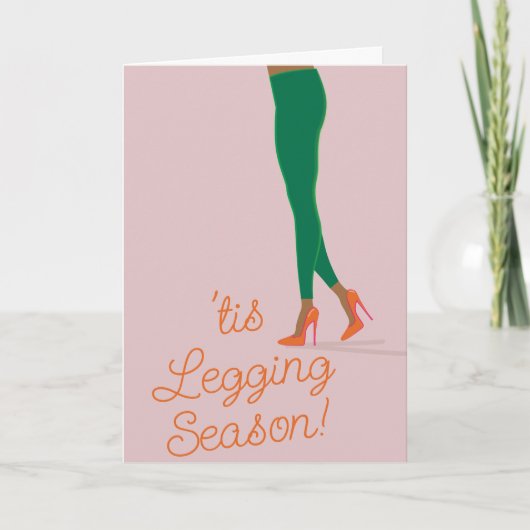 'tis Legging Seizoen Vakantie Kaart (Voorkant)