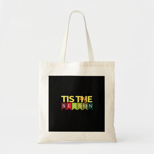 Tis Season Christmas Santa Funny Trendy Tote Bag (Voorkant)