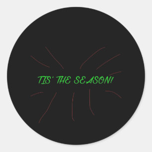 Tis Season Collection Grafisch Minimaal Schoon Ronde Sticker