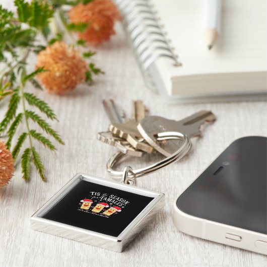 Tis Season For Tamales Christmas Mexican Food Sleutelhanger (Zijkant)