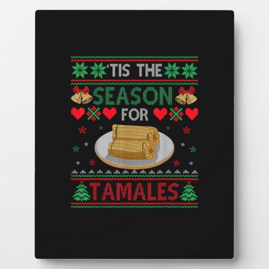 Tis Season For Tamales Funny Christmas Food Fotoplaat (Voorkant)