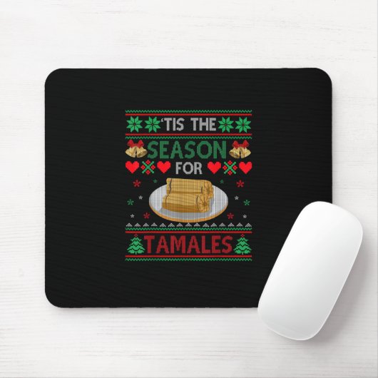 Tis Season For Tamales Funny Christmas Food Muismat (Met muis)